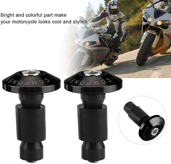 Universele motorfiets-stuurgreepdoppen - 1 paar - geschikt voor de meeste motorfietsen - diameter 22 mm - default Blanco Y Gris van Universele — afbeelding 4