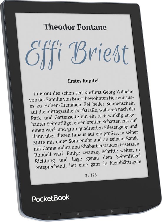 PocketBook Verse Pro Color e-reader Stormy Sea – 6 inch – 16 GB – waterdicht + Zwart/wit geruit hoesje – voordeelbundel — afbeelding 4
