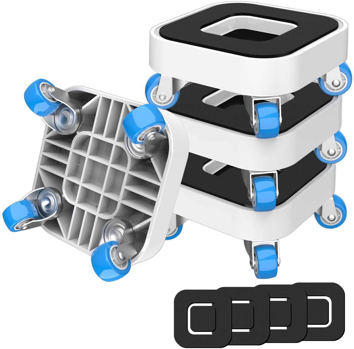 Ibenzoa® Meubeltransportwieltjes voor zware meubels met antislip groeven en 360 graden draaibaar ontwerp