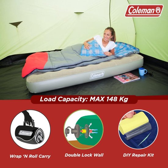 RFWR® Luchtbed Comfort Eenpersoons 188 x 85 cm - Opblaasbaar voor Camping en Thuis van Merkloos — afbeelding 2