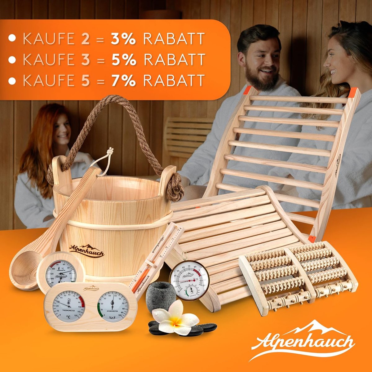 RFWR® Natuurlijke houten sauna zandloper 15 minuten met veiligheidsglas - Luxe saunablok en handdoek inbegrepen thumbnail 3