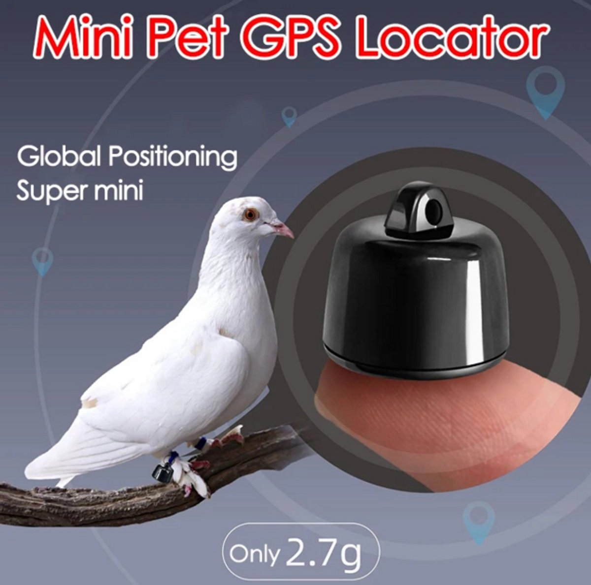 Mini GPS Tracker Huisdier – Draadloze Huisdier Volgsysteem & Anti-Verlies Apparaat voor Hond en Kat – Met Live Tracking via App – Compatibel met iOS & Android