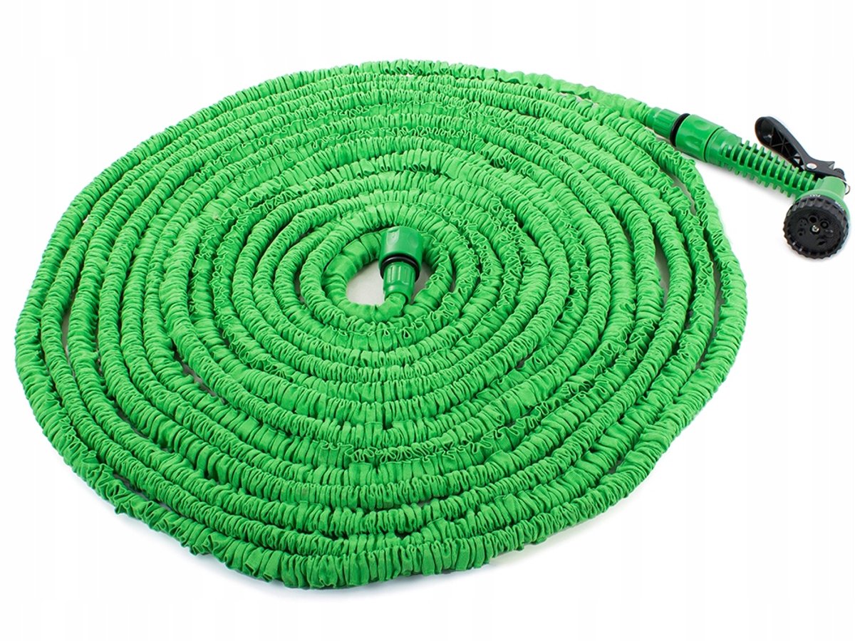 Uittrekbare Tuinslang 5-15m Met 7-stand Spuitpistool & Koppelingen – tuinslang gardena – tuinslang koppelingen – tuinslang flexibel – tuinslanghaspel – Groen – 07694 – foto 5