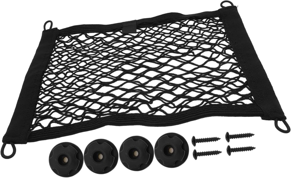 Image of 35*20 autostoel dubbellaags elastische opbergtas, netvak, gebruikt om items tussen stoelen te organiseren, geschikt voor voertuigen en campers, eenvoudig te gebruiken.