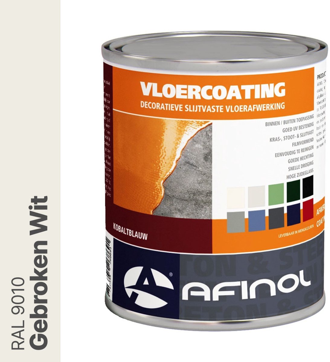 Afinol Vloercoating Gebroken Wit (RAL 9010) 750 ml