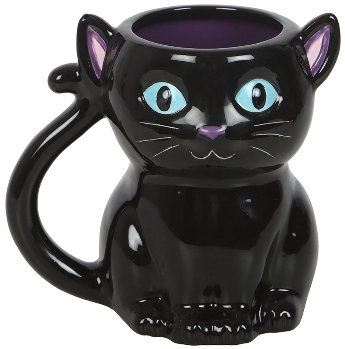 Something Different - Cute and Creepy Black Cat Mok/beker - Multicolours