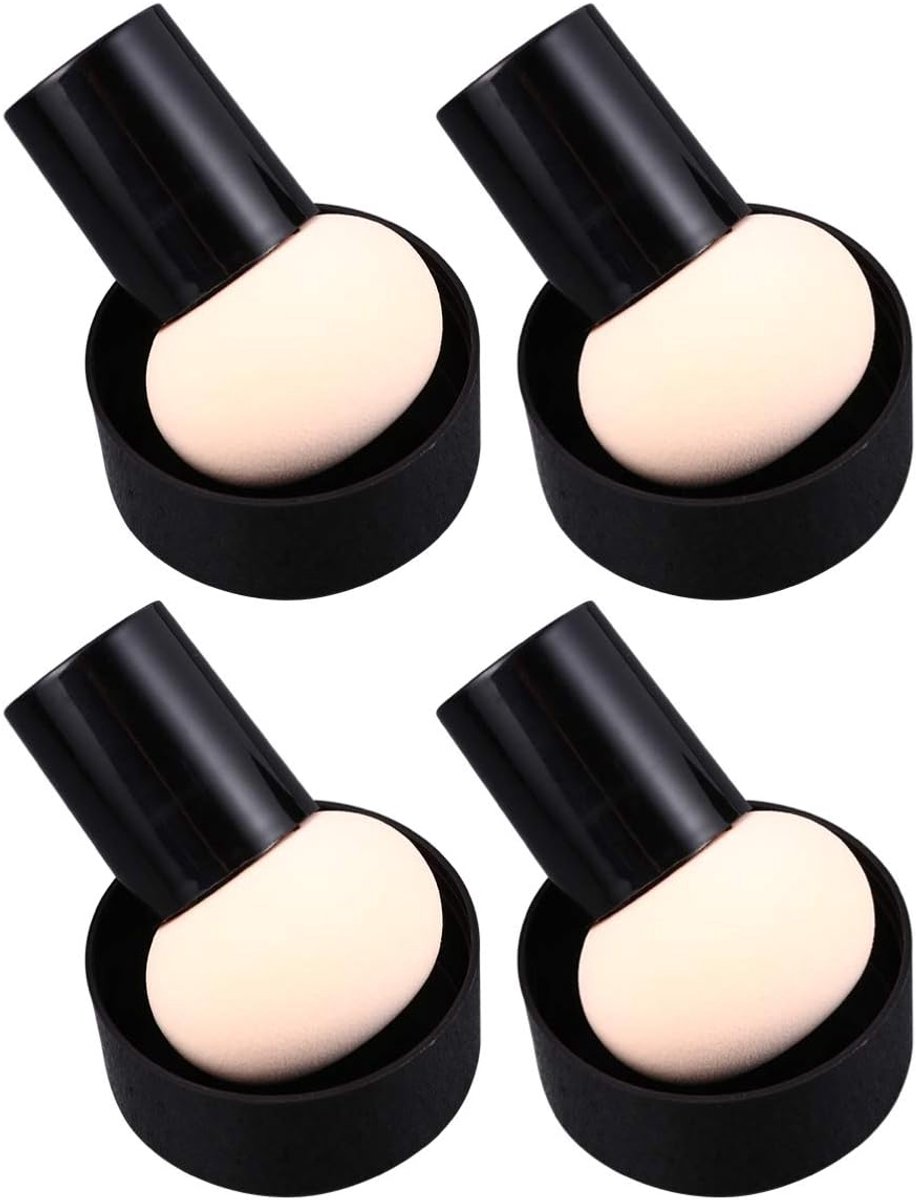 4 stuks paddenstoelpoeder spons make-up kwast mango roze vrouwelijke Beige