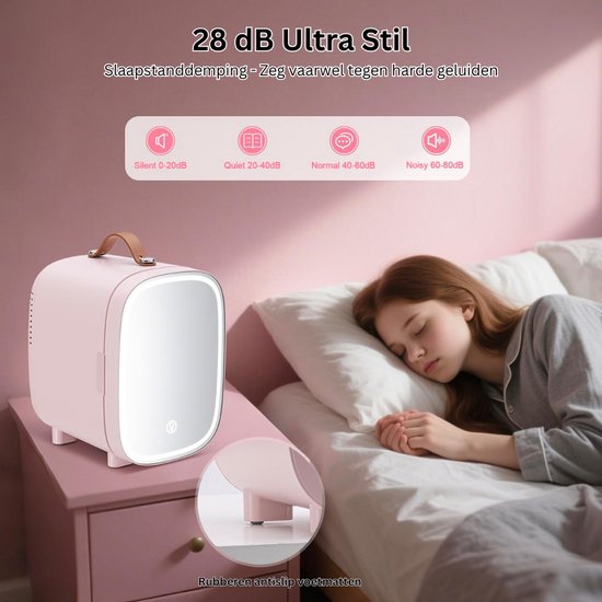 Skincare Fridge 4L - Organizer - Make up Koelkast - Beauty Fridge - Roze — afbeelding 4