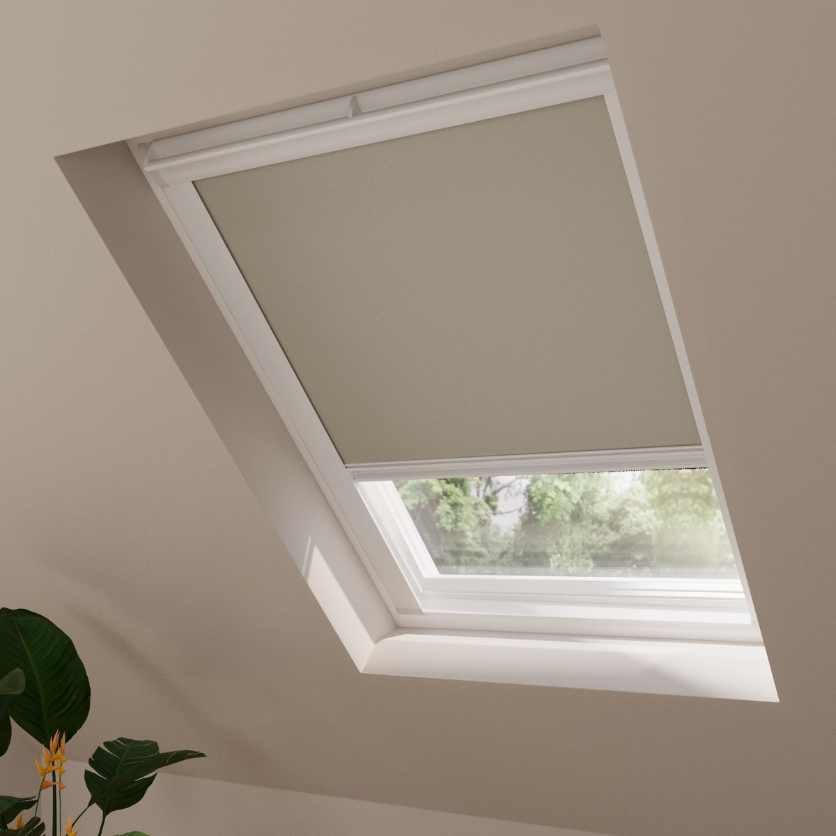 DTCH® Dakraam Rolgordijn Verduisterend - Trend - Taupe - voor VELUX: M04 / 304 / 1