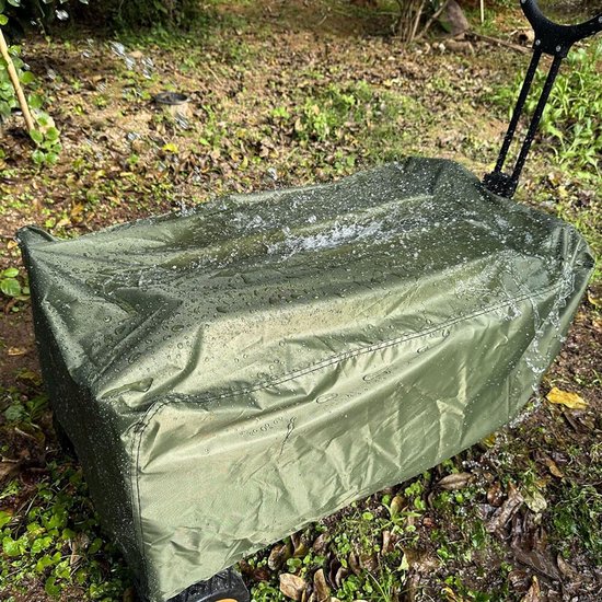 Ulisem Trolley Hoes 137x56x61cm - Opvouwbare Bolderkar Hoes - Waterdichte Handkar Beschermhoes - 210D Oxford Stof - Stofdicht & UV-bestendig - Groen Afdekzeil Voor Transportkar - Outdoor Accessoire van Ulisem — afbeelding 4