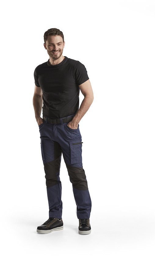 Pantalon de travail Blaklader 14591845 Pantalon de travail extensible Service Bleu marine / noir NL: 54 BE: 48