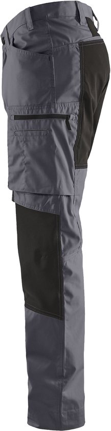 Pantalon de travail Blaklader Service avec Stretch 1459-1845 - Grijs Medium / Zwart - D112
