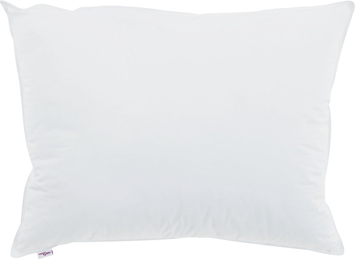 vidaXL - Hoofdkussen - met - kussen - Wit - 50 - x - 75 - cm - Katoen