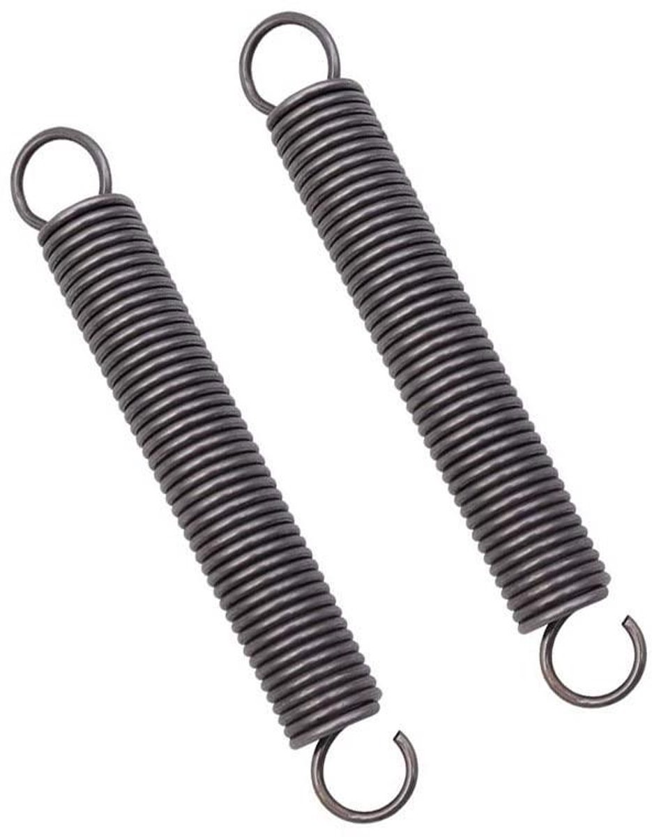 ByShane - Veerspanning 150 mm 2 stuks voor tenten, luifel, caravans - Accessoires voor bevestiging met dubbele haak