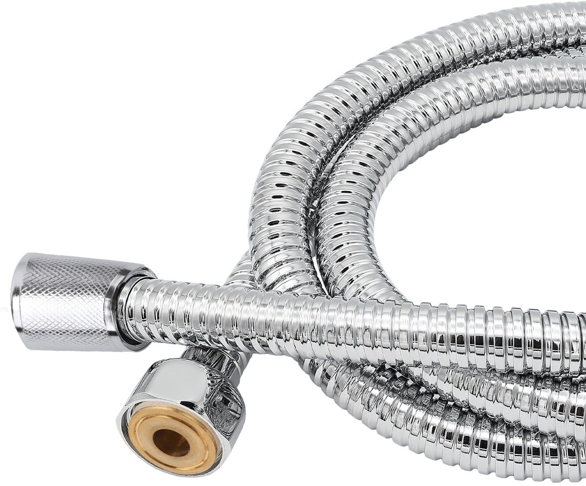 Ibenzoa® Extra lange en flexibele doucheslang van 2 meter met anti-knik ontwerp en universele aansluitingen