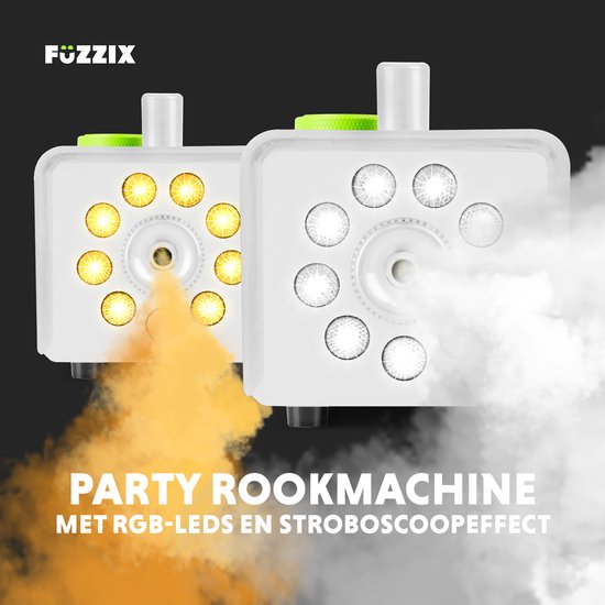 Machine à fumée Witte Party - Fuzzix F509LW - Avec effets lumineux et 1L de liquide à fumée - Avec télécommande sans fil
