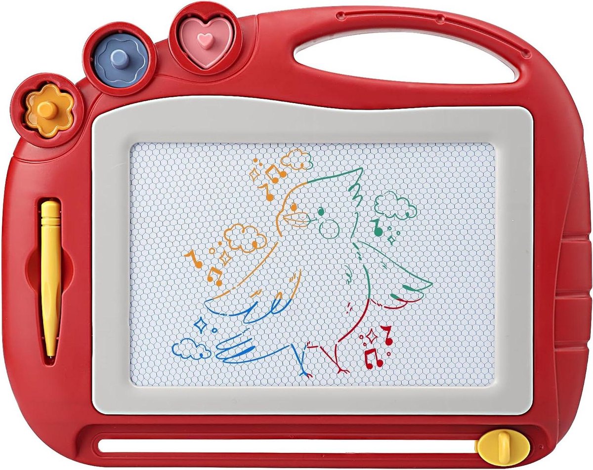 ByShane - Magnetisch Tekenbord voor Kinderen van 2-6 Jaar - Reisspeelgoed - Inclusief Magische Pen en 3 Stempels - 21.5 cm - Verjaardagscadeau