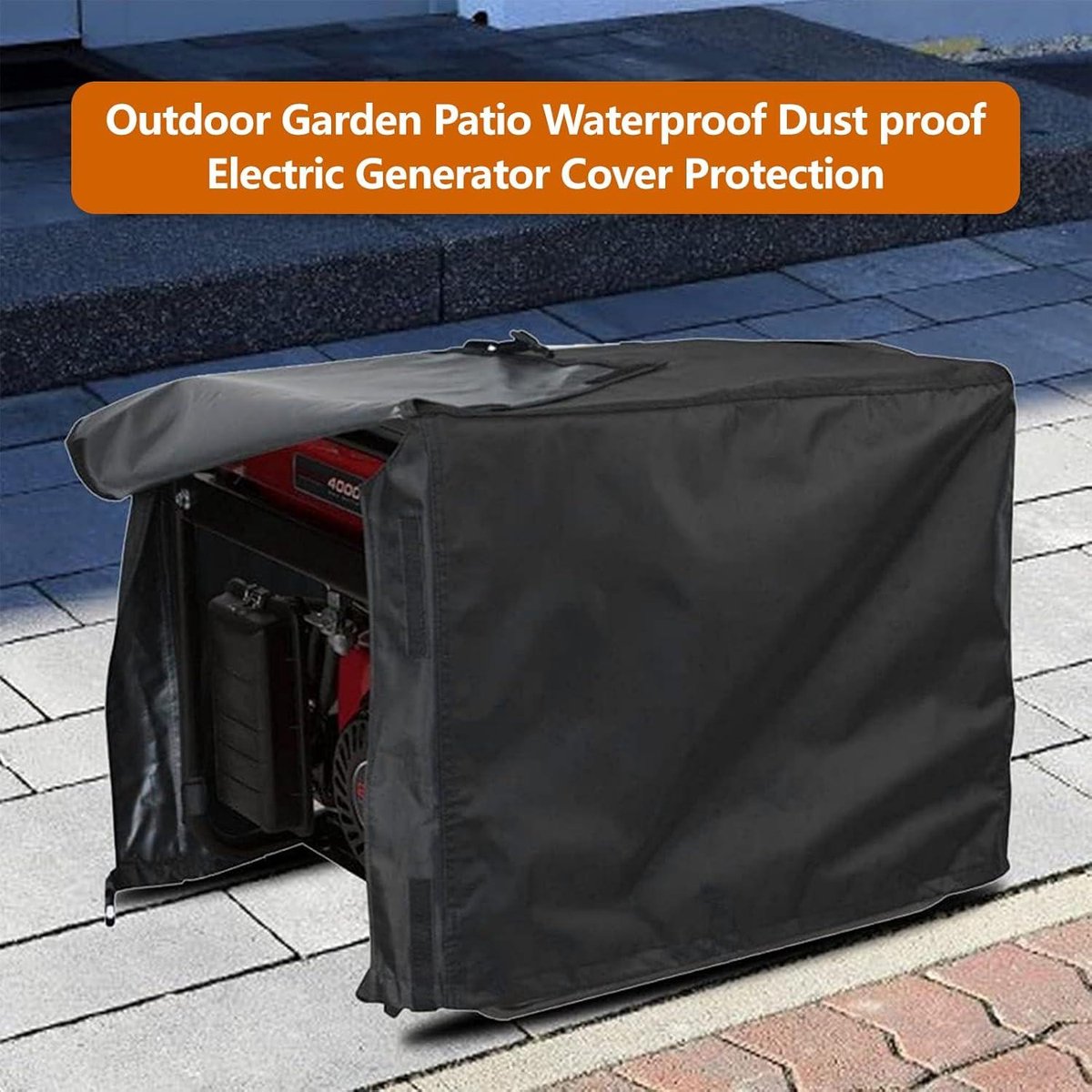 Inovra Plus - Waterdichte Generatorafdekking Buiten | Robuust 210D Polyester | Draagbare Universele Beschermhoes Elektrische Generator | Zwart | Weerbestendige Bescherming