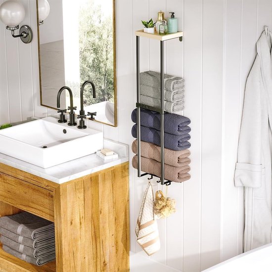 Bethom Handdoekenrek voor badkamer aan de muur gemonteerd