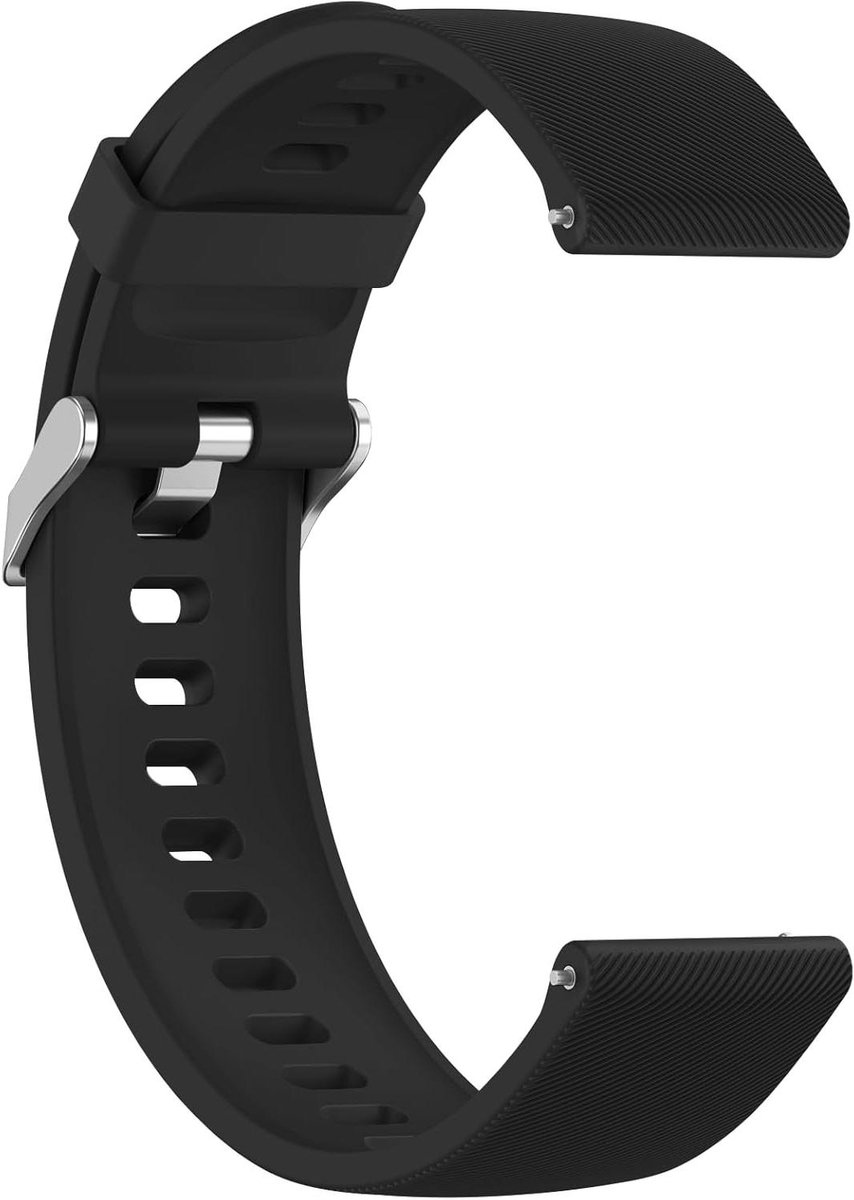 Allecto Plus - 22mm verstelbare klassieke sport-armband voor smartwatches - zwart