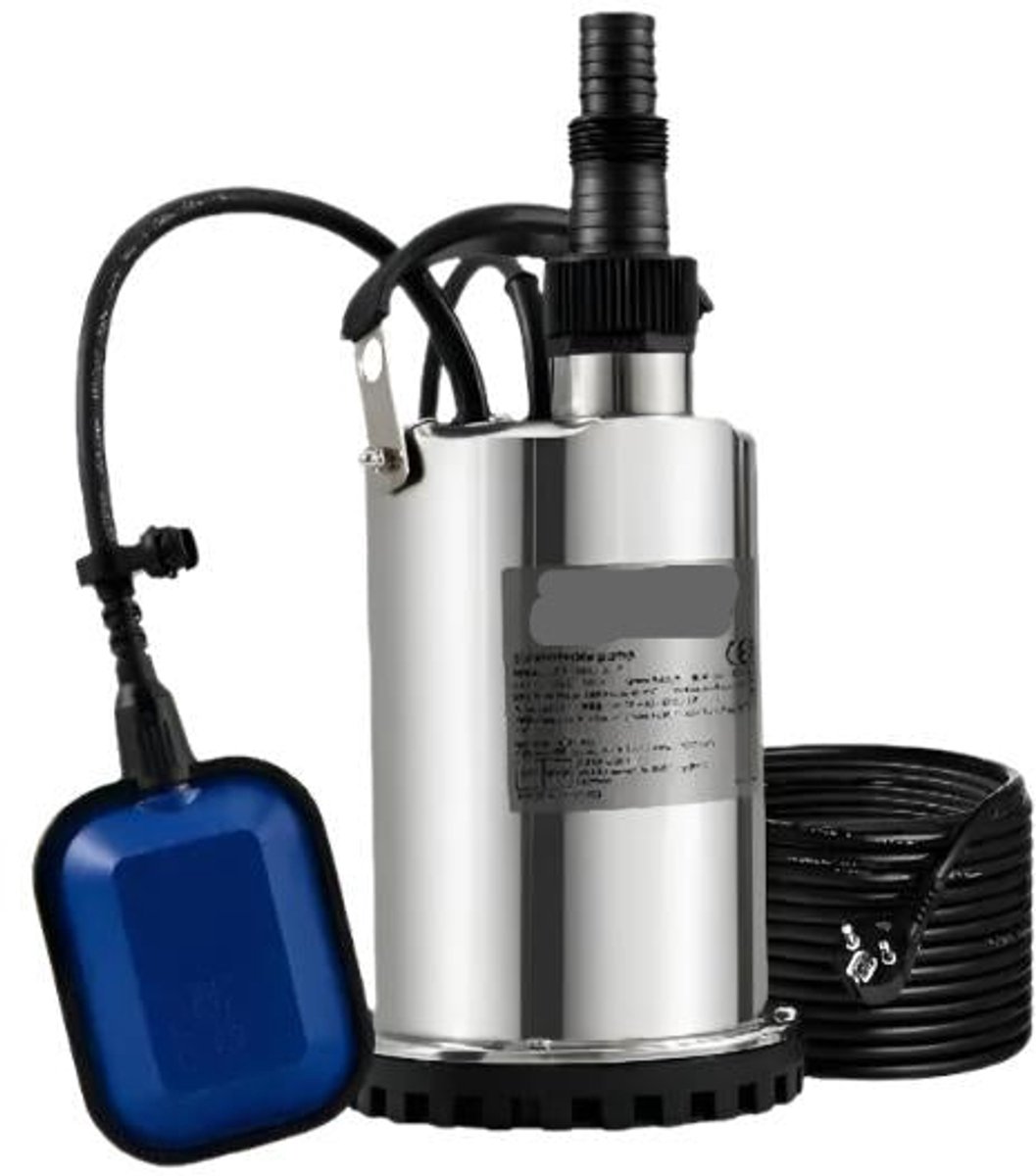 Waterpomp - Rioolpomp - Dompelpomp - Schoonwaterpomp - 550W - 0,75PK - Voor Het Oppompen van Water Uit Zwembaden - Zilver