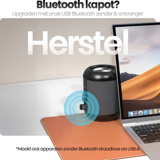 Xssive BTR02 Bluetooth 5.3 Transmitter & Receiver - 2 Stuks - USB Bluetooth Adapter voor Audio, Bluetooth, Draadloze Muis, Toetsenbord, PC etc., van Xssive — afbeelding 3