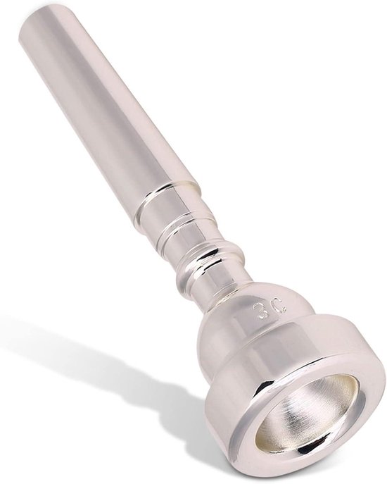 Bach trompet mondstuk – maat 3C – zilver