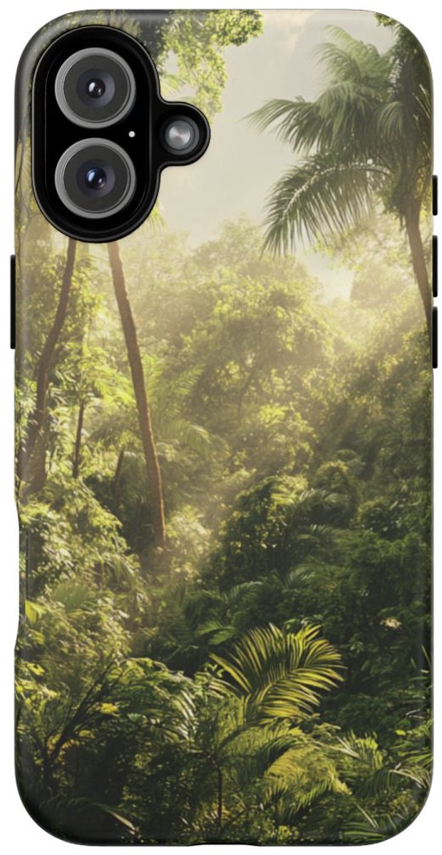 Tropisch Boslandschap – Telefoonhoesje Geschikt voor iPhone 16 Plus