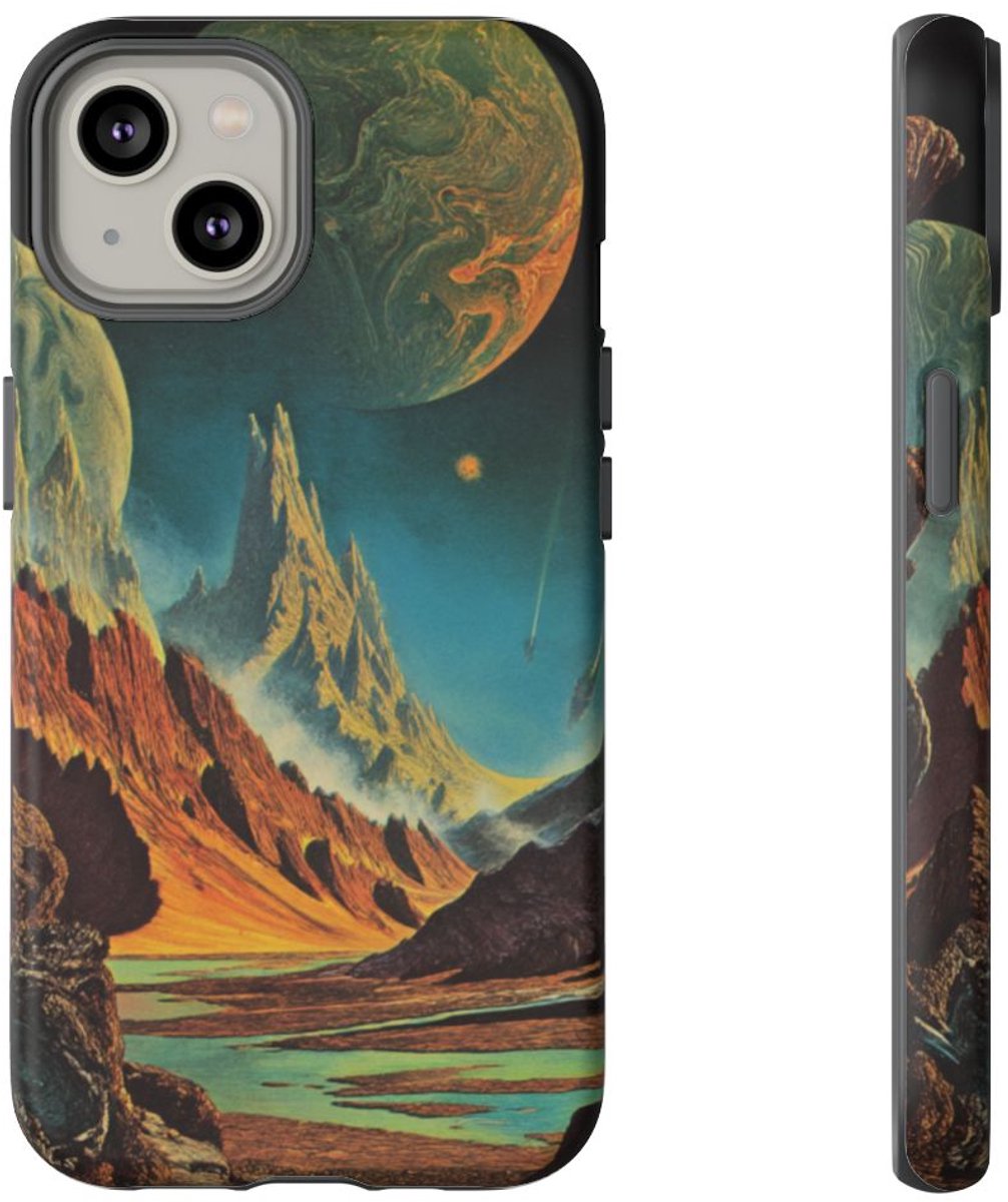 Surrealistisch Buitenaards Landschap – Telefoonhoesje Geschikt voor iPhone 14