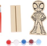 Marvel Spidey Verfset – Spiderman hout Knutselen Jongens – Inclusief Verf & Kwast - Leuk voor kinderfeestjes