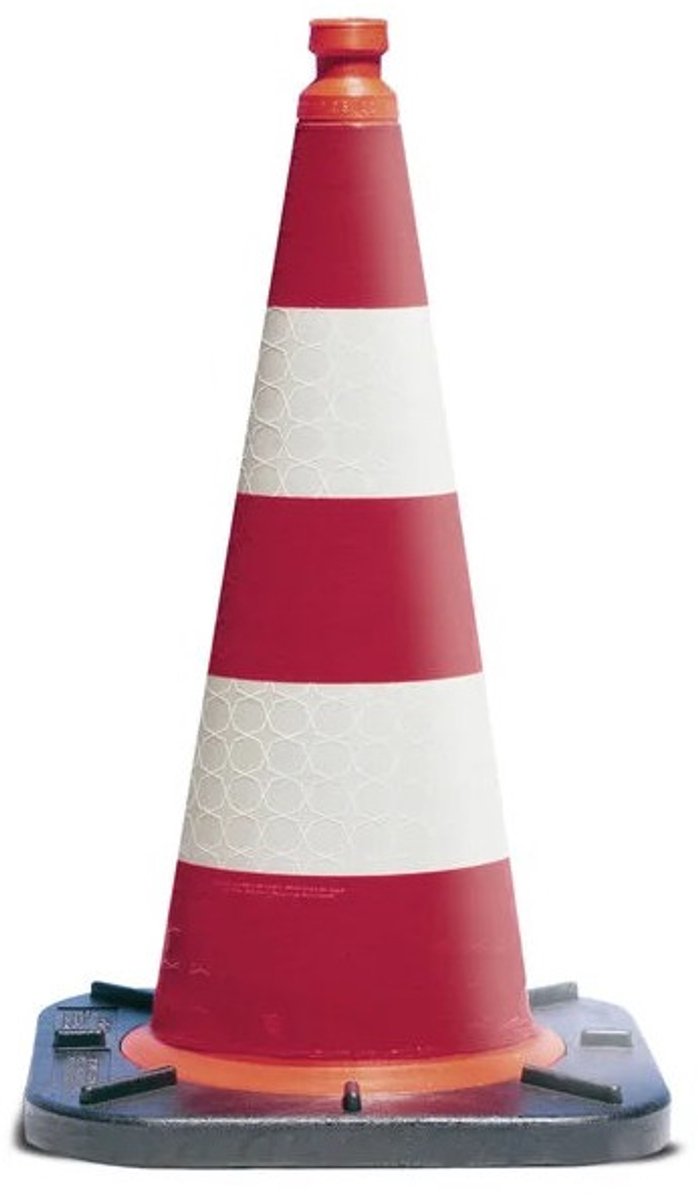 MORION Reflexkegel - rood wit 750 mm
