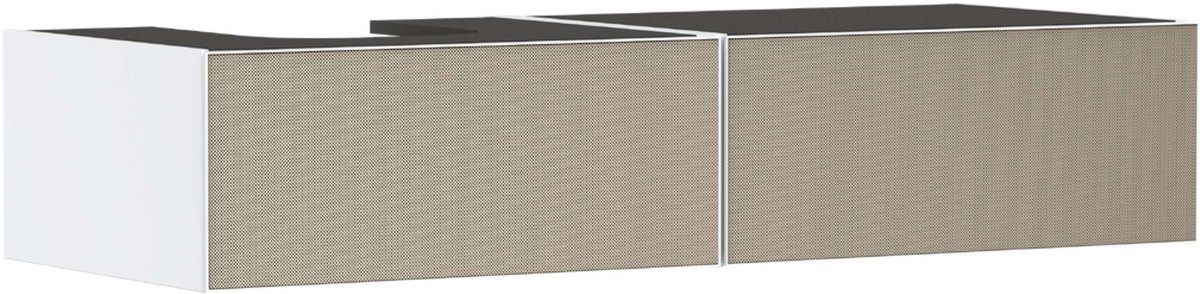 Hansgrohe Xevolos E - Wastafelkast, 28x137x55 cm, 2 laden, mat wit/structuurbrons 54319390
