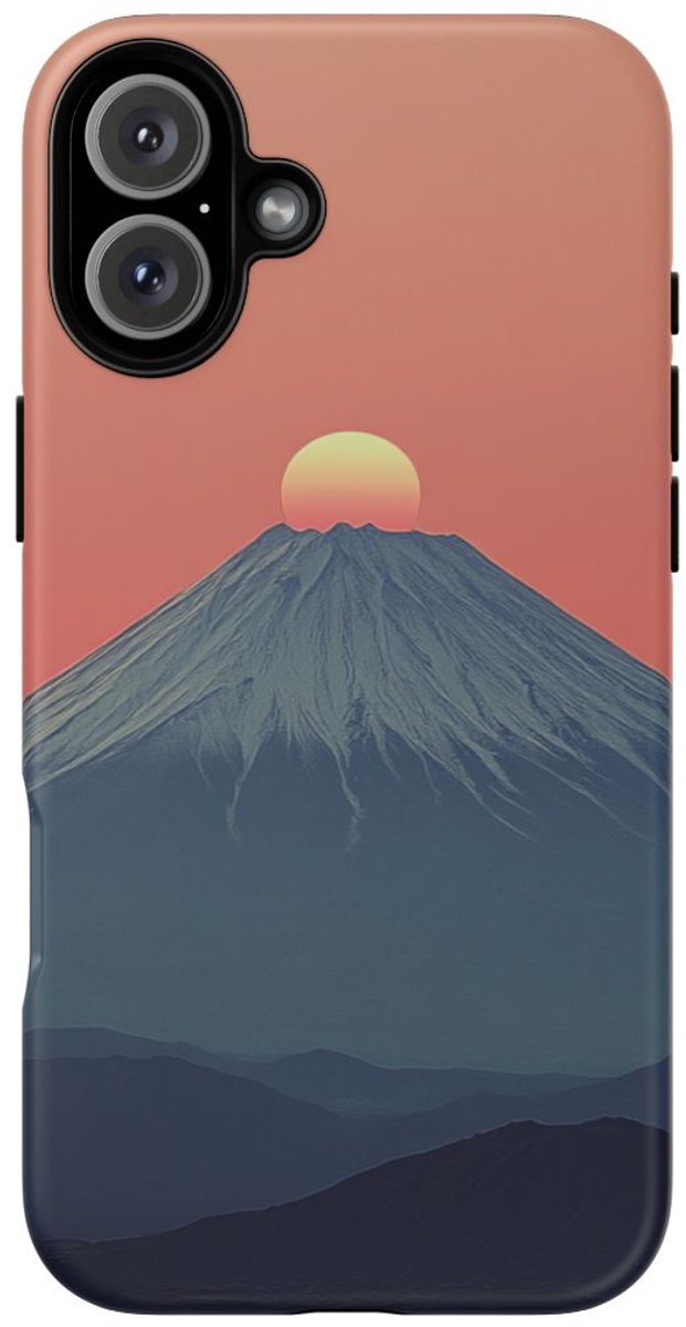 Mount Fuji bij Zonsondergang – Telefoonhoesje Geschikt voor iPhone 16 Plus