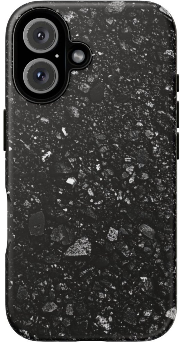 Zwart Asfaltstructuur – Telefoonhoesje Geschikt voor iPhone 16