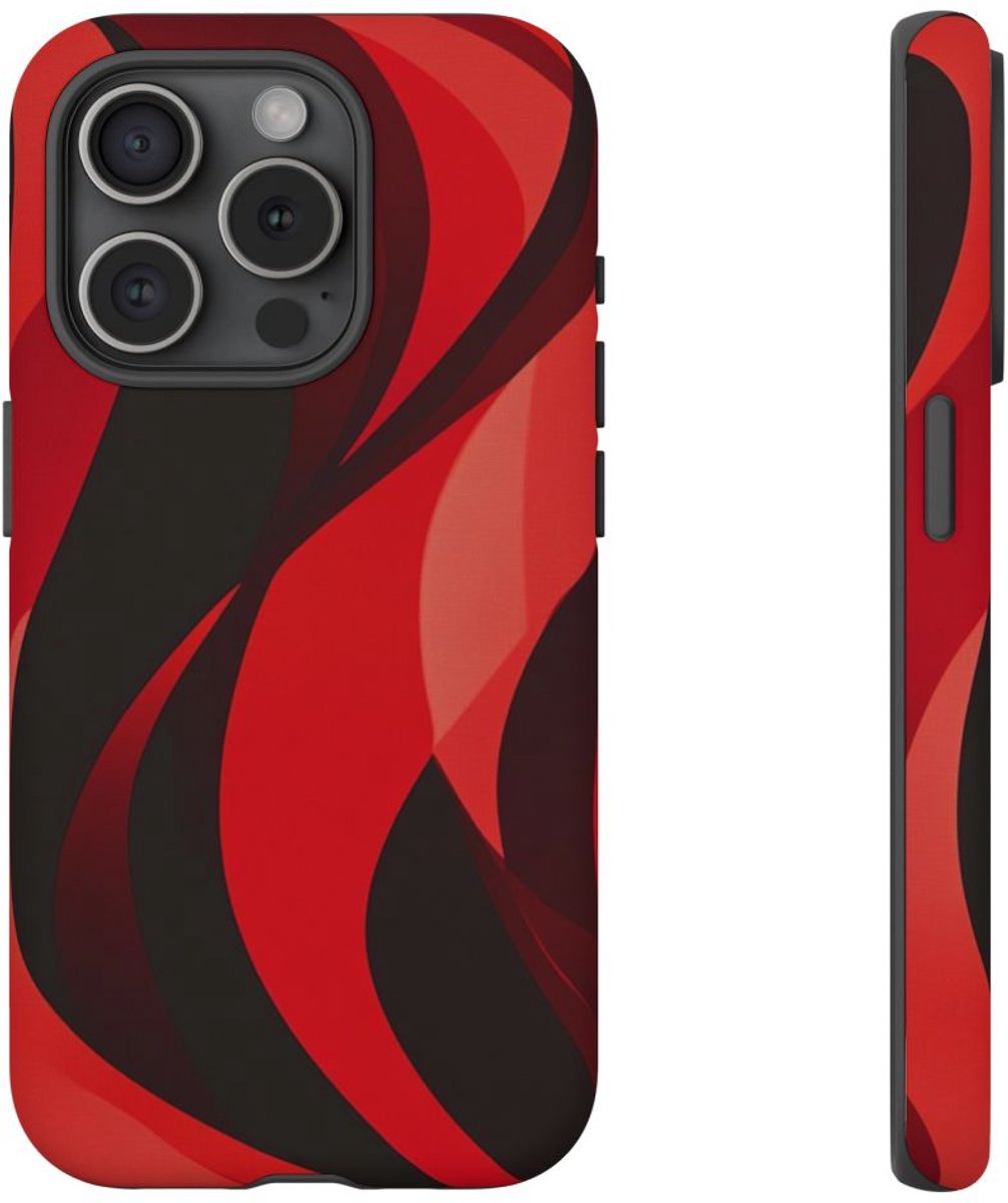 Moderne Rode Golf – Telefoonhoesje Geschikt voor iPhone 15 Pro