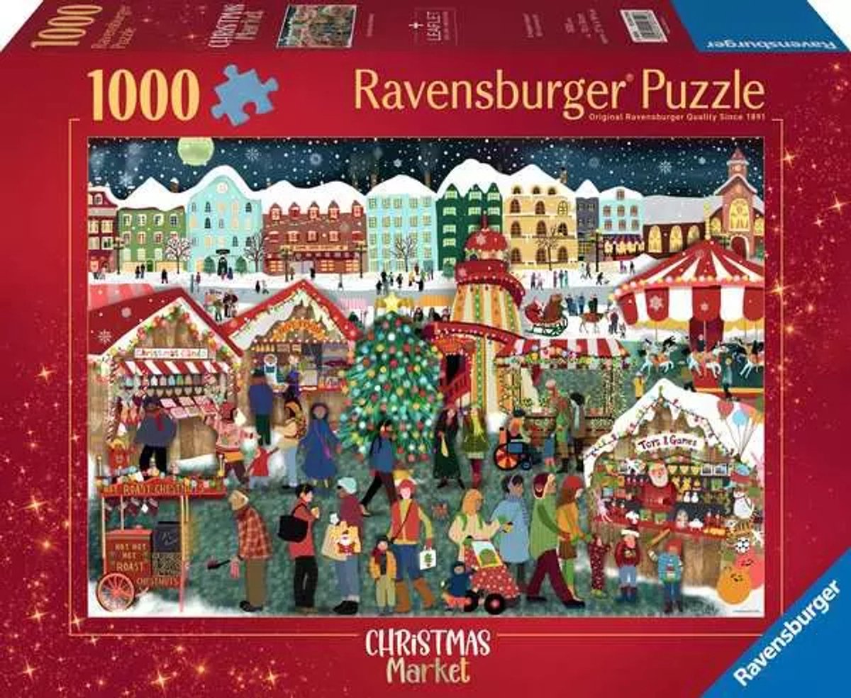 Ravensburger kerstmarkt legpuzzel 1000 stukjes - puzzel volwassenen. — afbeelding 5