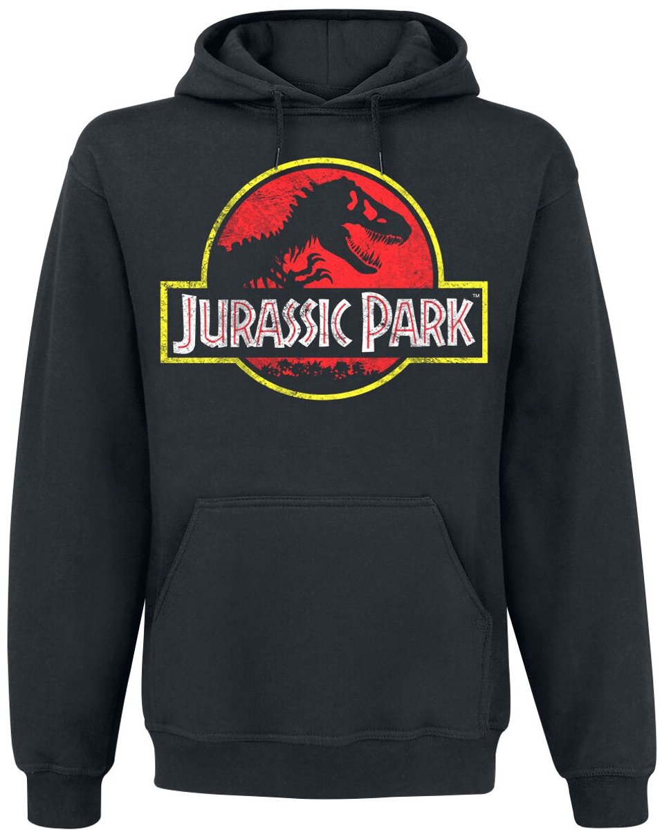 Jurassic Park Distressed Logo Heren Trui met capuchon - zwart - 5XL