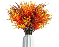 Kunstbloemen - 9 bundels herfstboeket - kunstbloemen(Alleen boeket), herfst, kleurverloop, herfstbladeren, herfsttakken, herfstplanten, bloemen voor herfstdecoratie, binnen en buiten, decoratie - 9 stuks