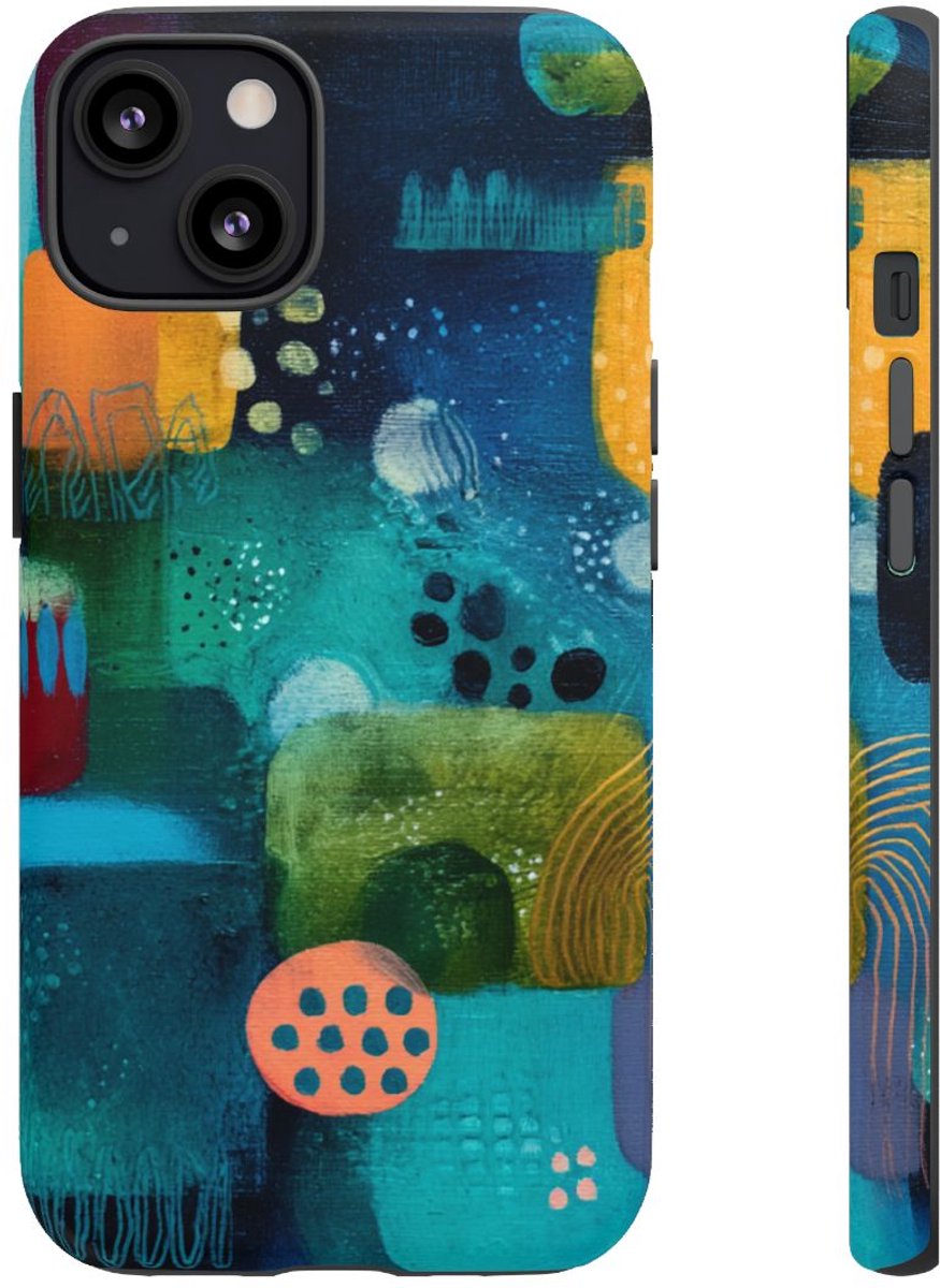 Abstracte Kleurrijke Geometrische Kunst – Telefoonhoesje Geschikt voor iPhone 13