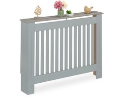 radiatormbouw - 83x112x19 cm - landelijk - met plank - grijs