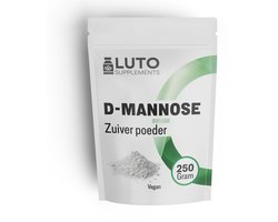 D-Mannose poeder - 250 gram - (4,1 maanden voorraad) - van plantaardige fermentatie - laboratorium getest - zuiver & natuurlijk - zonder toevoegingen - veganistisch | LUTO Supplements