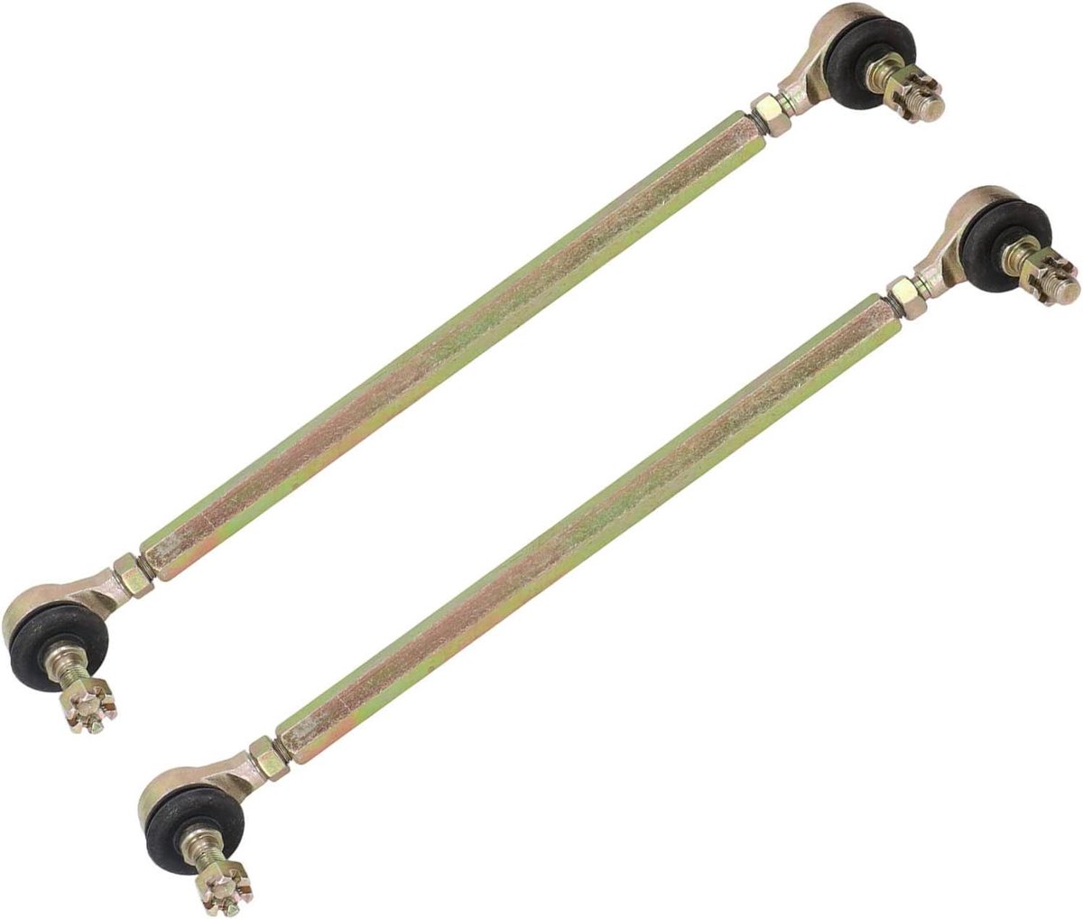 Allecto Plus - 2-delige set kogelgewricht spoorstang van staal legering voor Quad Crossmotor ATV Go Kart - Duurzaam en betrouwbaar - Perfect voor off-road avonturen
