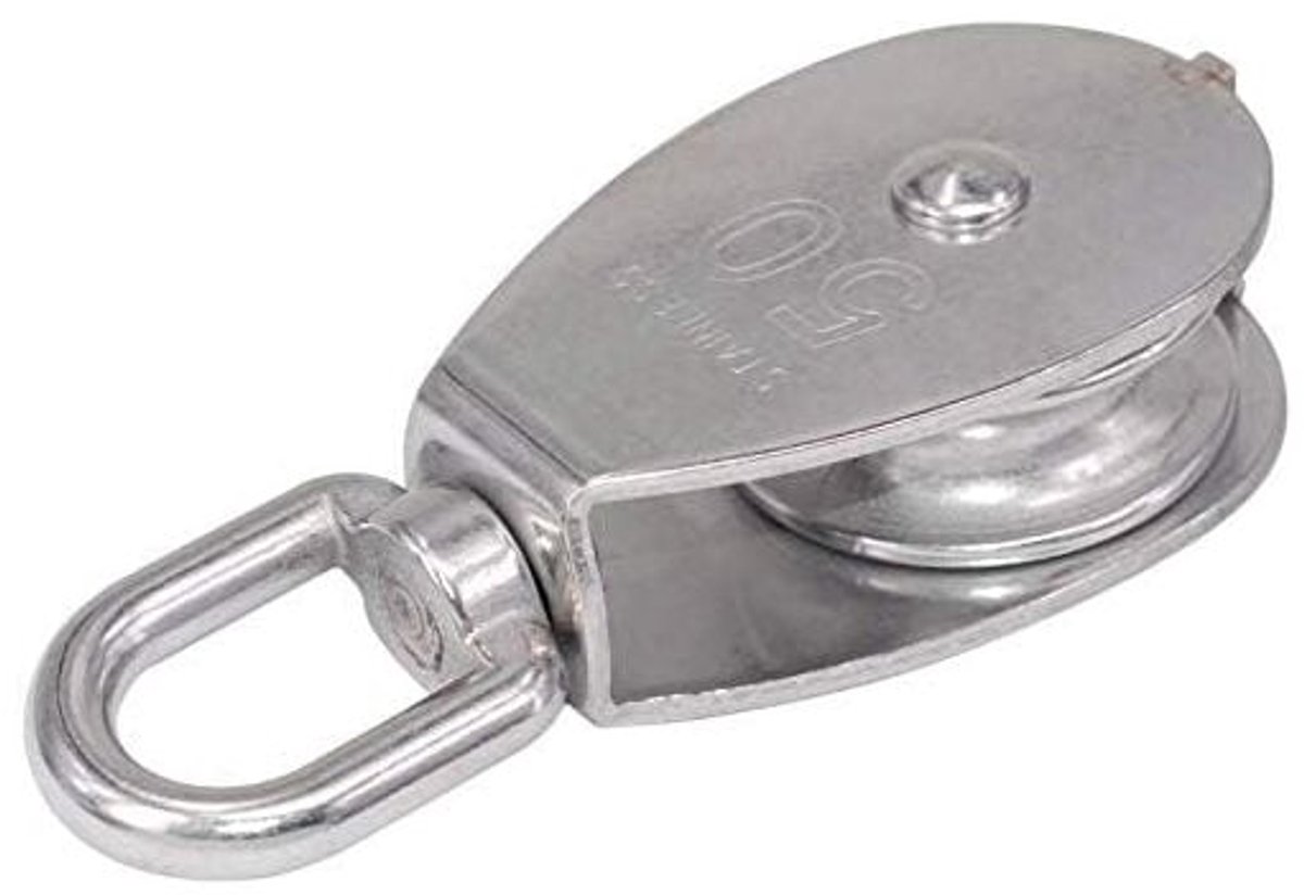 Kabelkatrol - 304 roestvrijstalen katrol - roestvrijstalen katrol - zilver/50 mm
