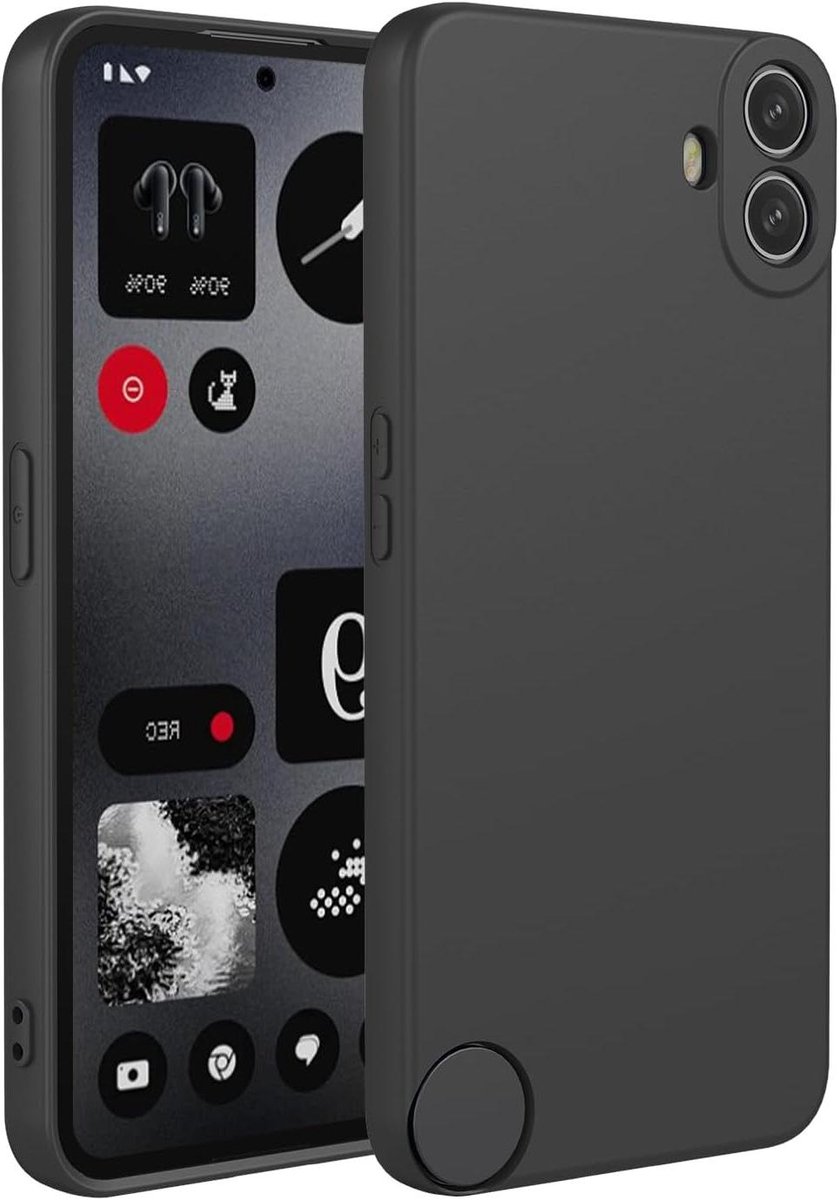 Allecto Plus - Zwarte telefoonhoes: zachte voering, flexibele TPU cover