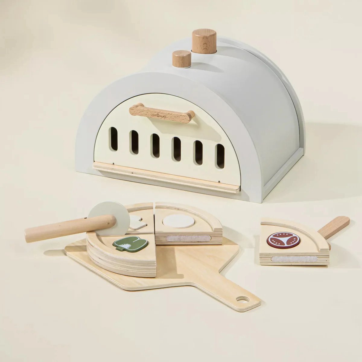 Coco Village - houten pizzaoven - met accessoires - montessori speelgoed - open ended - rollenspel