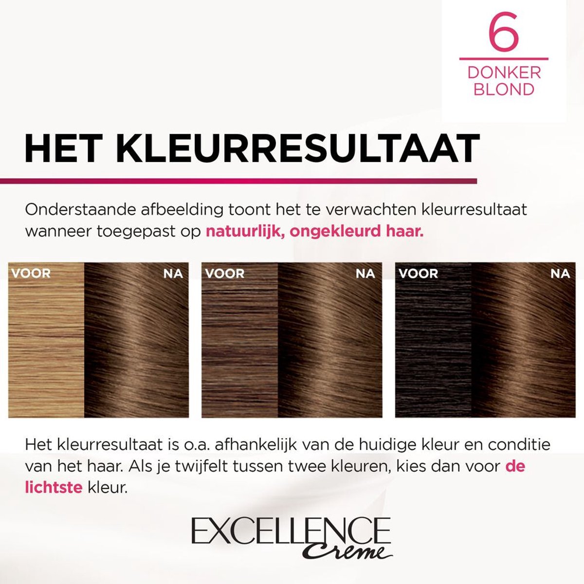 L'Oréal Excellence Crème Permanente Crèmekleuring 6 Donkerblond - 2 x - Voordeelverpakking