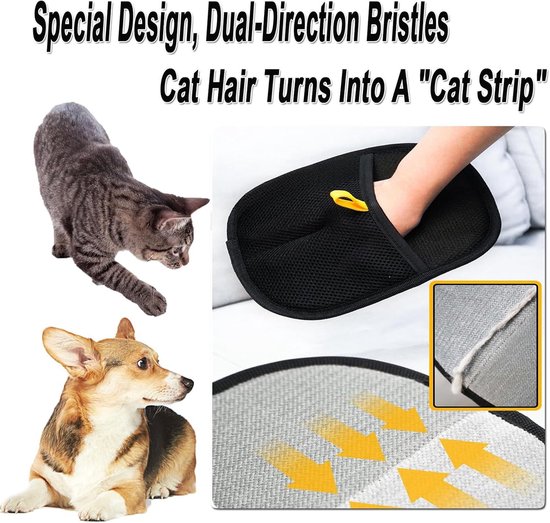 Handschoen Voor Het Verwijderen Van Dierenharen  Katten En Honden Elektrostatische Ontharingshandschoen Herbruikbaar Hulpmiddel~p200957373