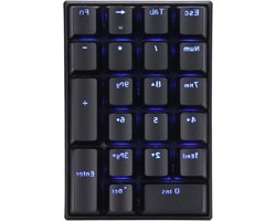 Allecto Plus - Bedraad Numeriek Toetsenblok met LED-achtergrondverlichting en Rode schakelaar for Laptop en Pc Gebruik