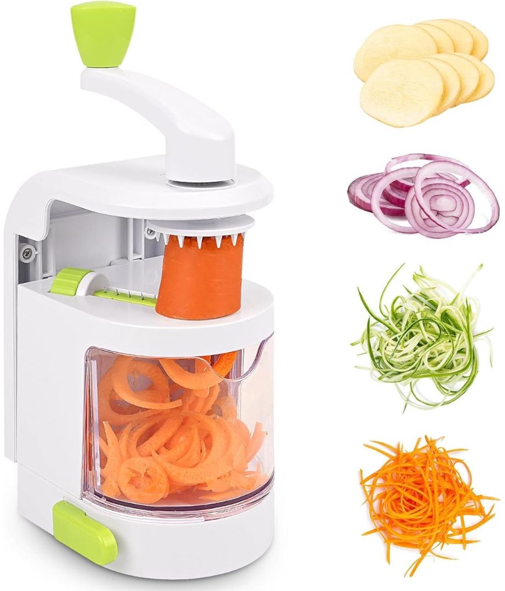 MKSS® Spiraalsnijder - Spiralizer - Mandoline Keukensnijder - Wit en Groen
