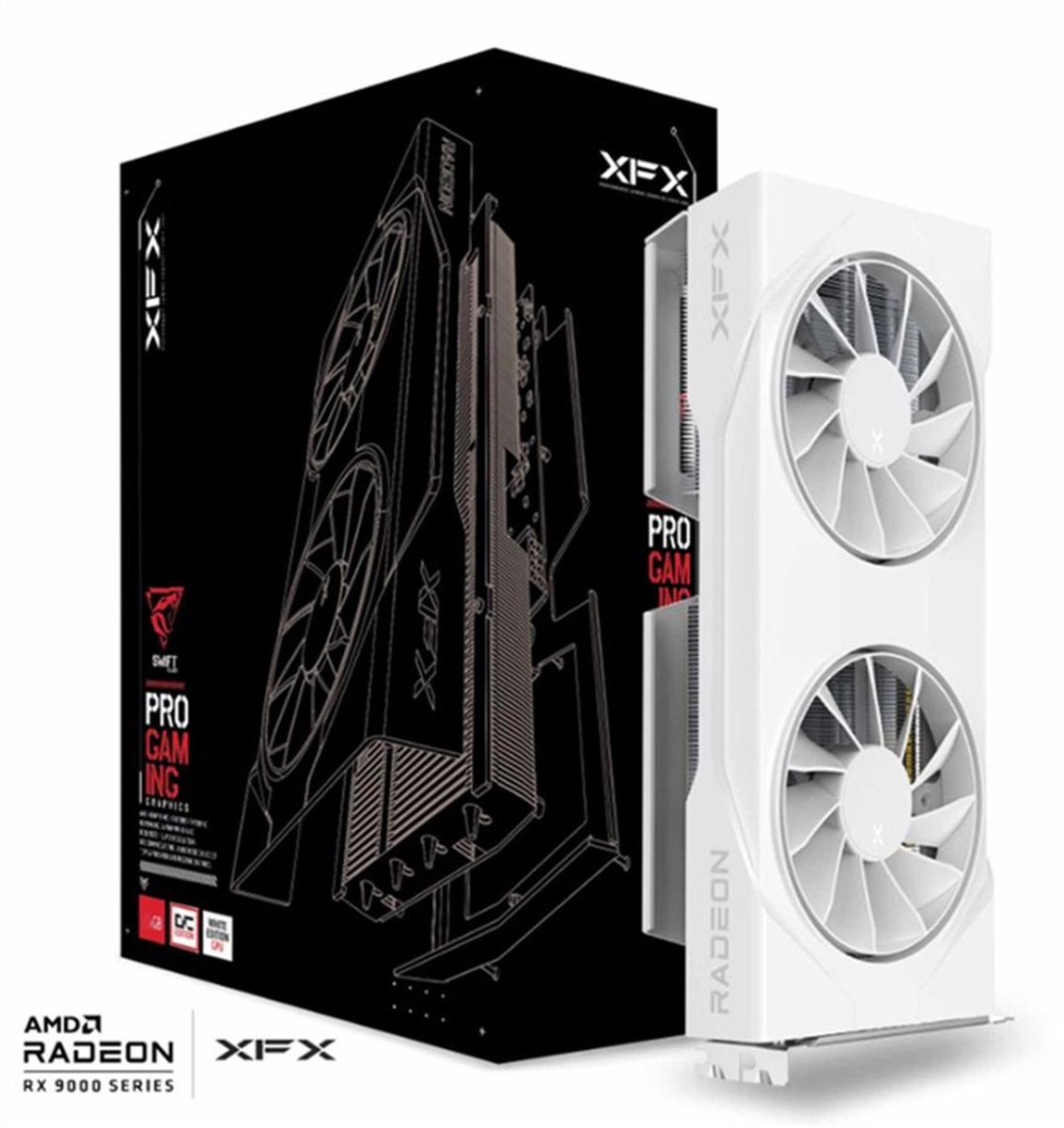 XFX RX-96TSW8GWQ videokaart AMD Radeon RX 9060 XT 8 GB GDDR6